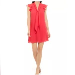 Vince Camuto Vibrant Coral Mini Dress